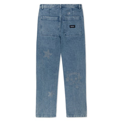 RIPNDIP Kawaii Nerm Womens Wide Leg Pants (Medium Wash)