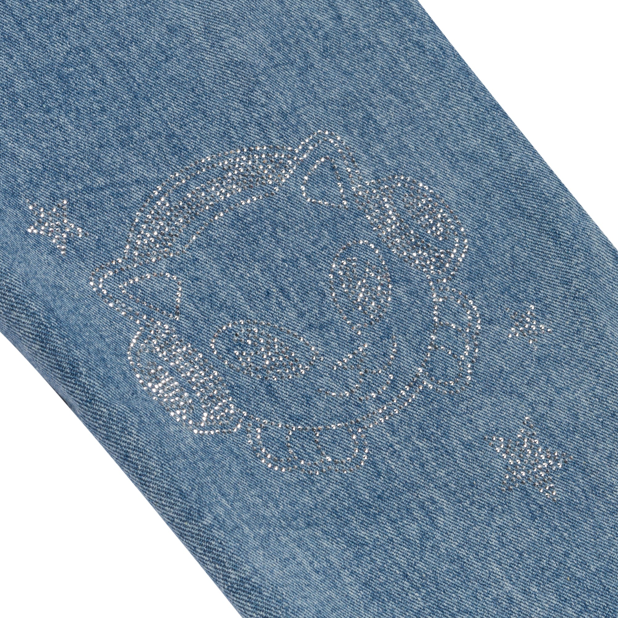 RIPNDIP Kawaii Nerm Womens Wide Leg Pants (Medium Wash)