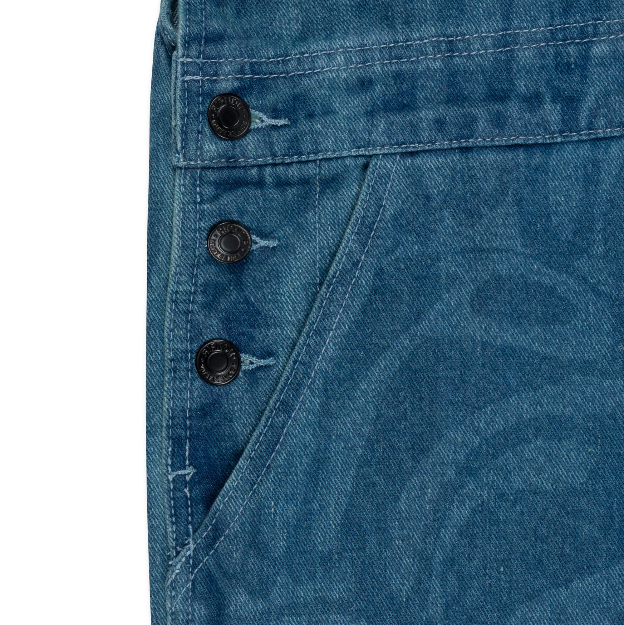 RIPNDIP Wilshire Denim Overalls (Medium Wash)