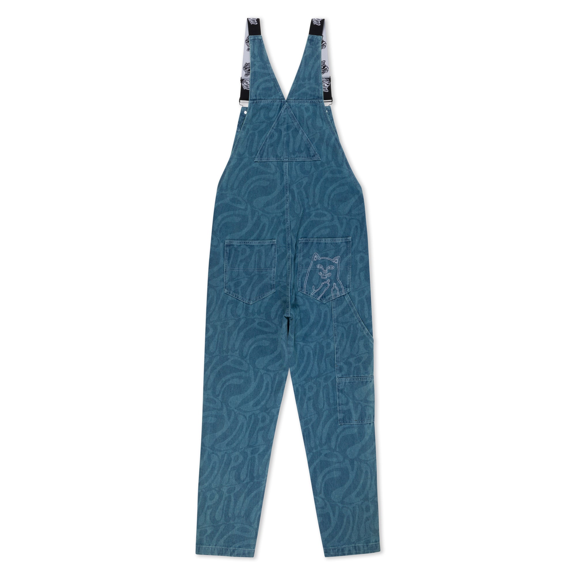 RIPNDIP Wilshire Denim Overalls (Medium Wash)