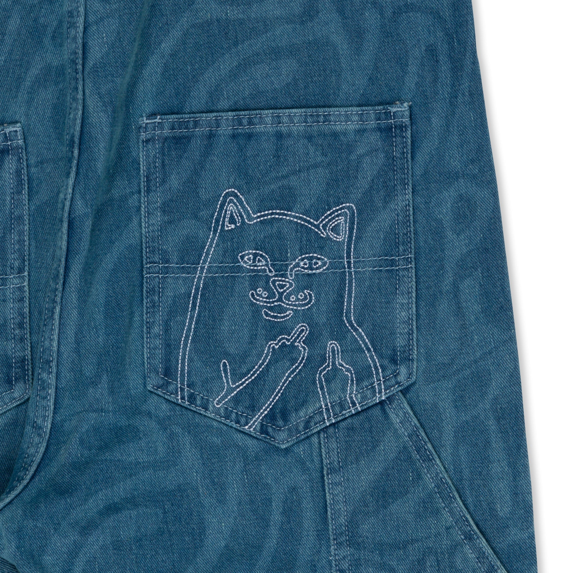 RIPNDIP Wilshire Denim Overalls (Medium Wash)