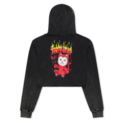 RIPNDIP Scary Cute Cropped Hoodie (Black Wash)