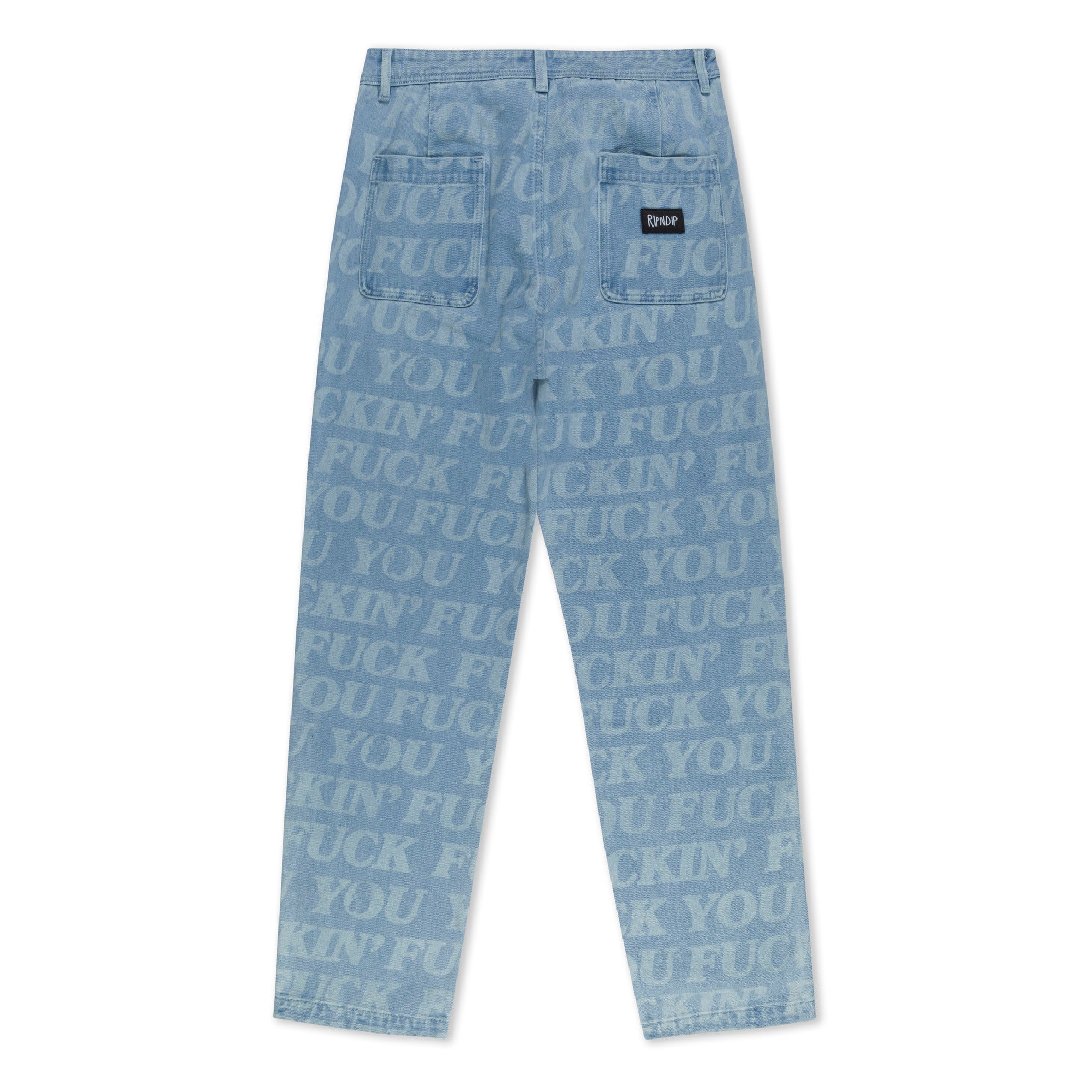 RIPNDIP F.U.F.F. Washed Denim Pants (Light Washed Denim)
