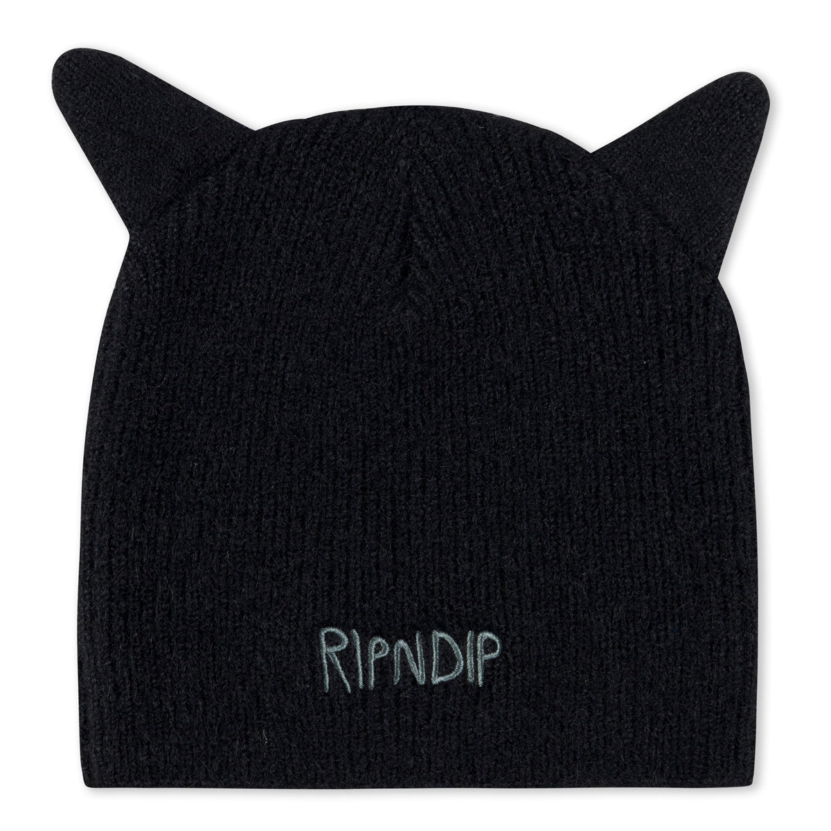 RIPNDIP Kitty Ears Mohair Beanie (Black)