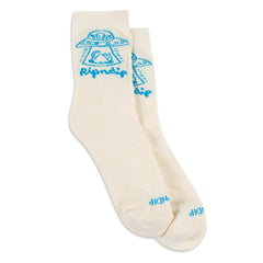 RIPNDIP Blonded Mid Socks (Off White)