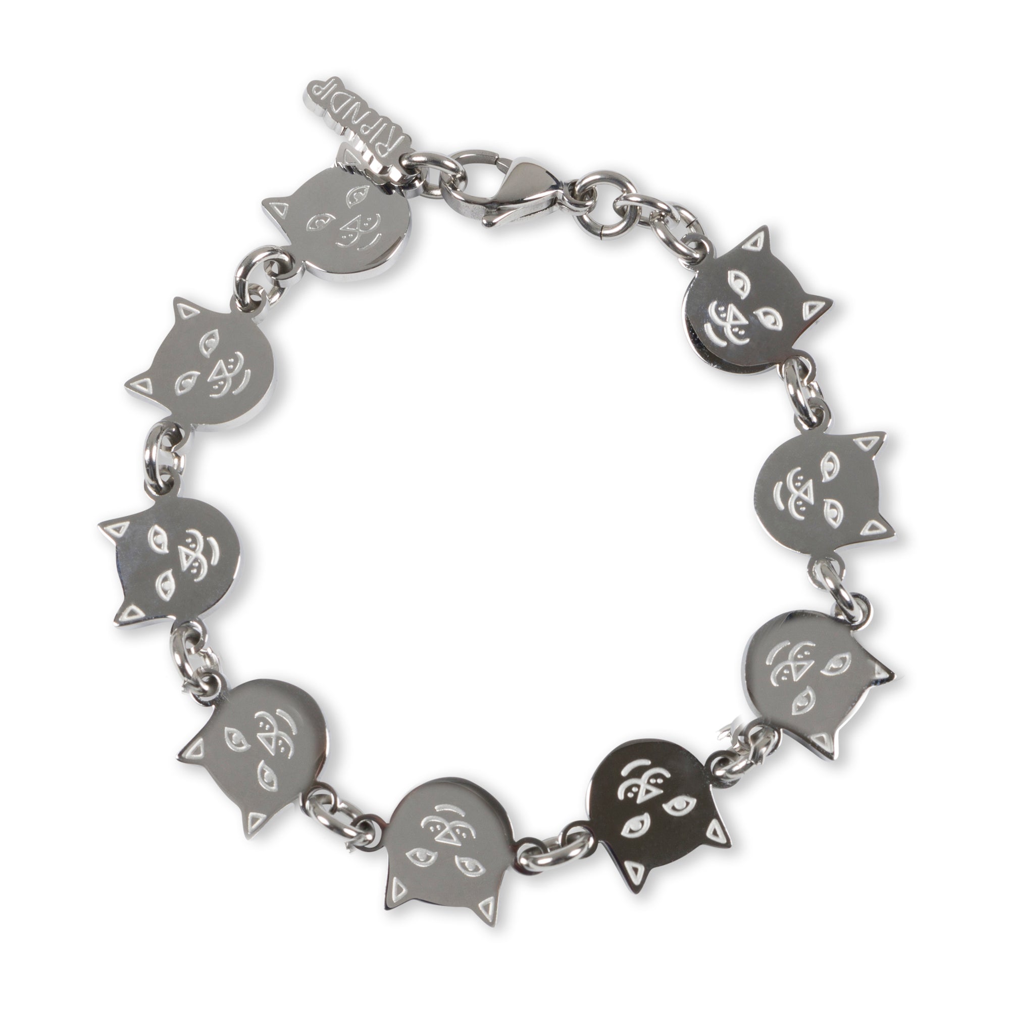 RIPNDIP Lord Nermal Metal Link Bracelet (Silver)