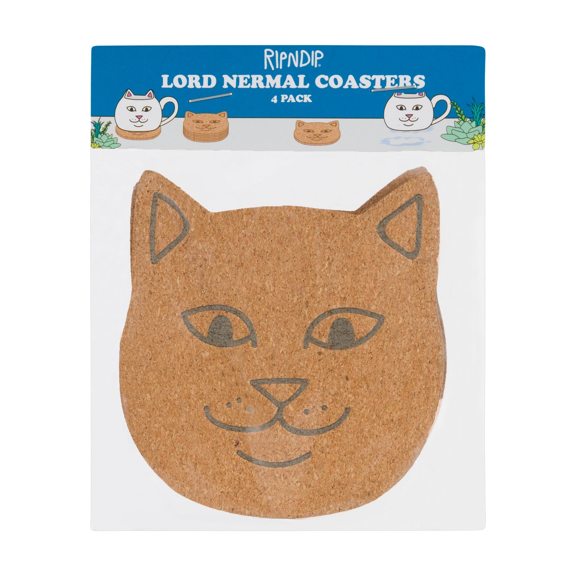 RIPNDIP Lord Nermal 4pc Coaster Set (White)