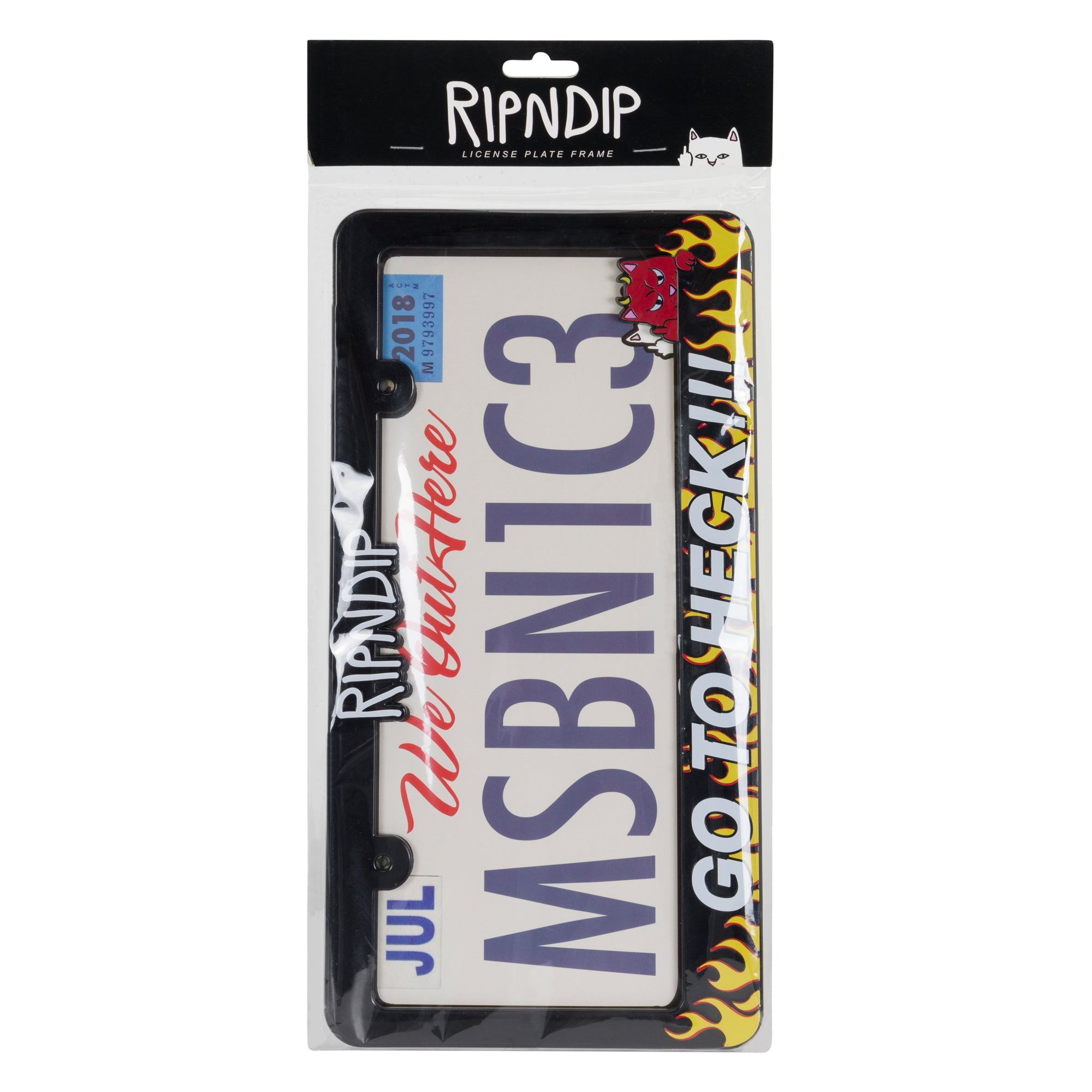 RIPNDIP Go To Heck License Plate (Black)