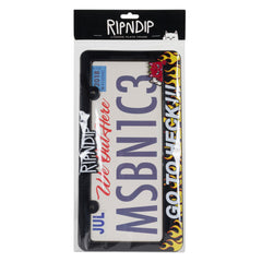 RIPNDIP Go To Heck License Plate (Black)