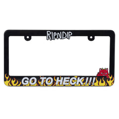 RIPNDIP Go To Heck License Plate (Black)