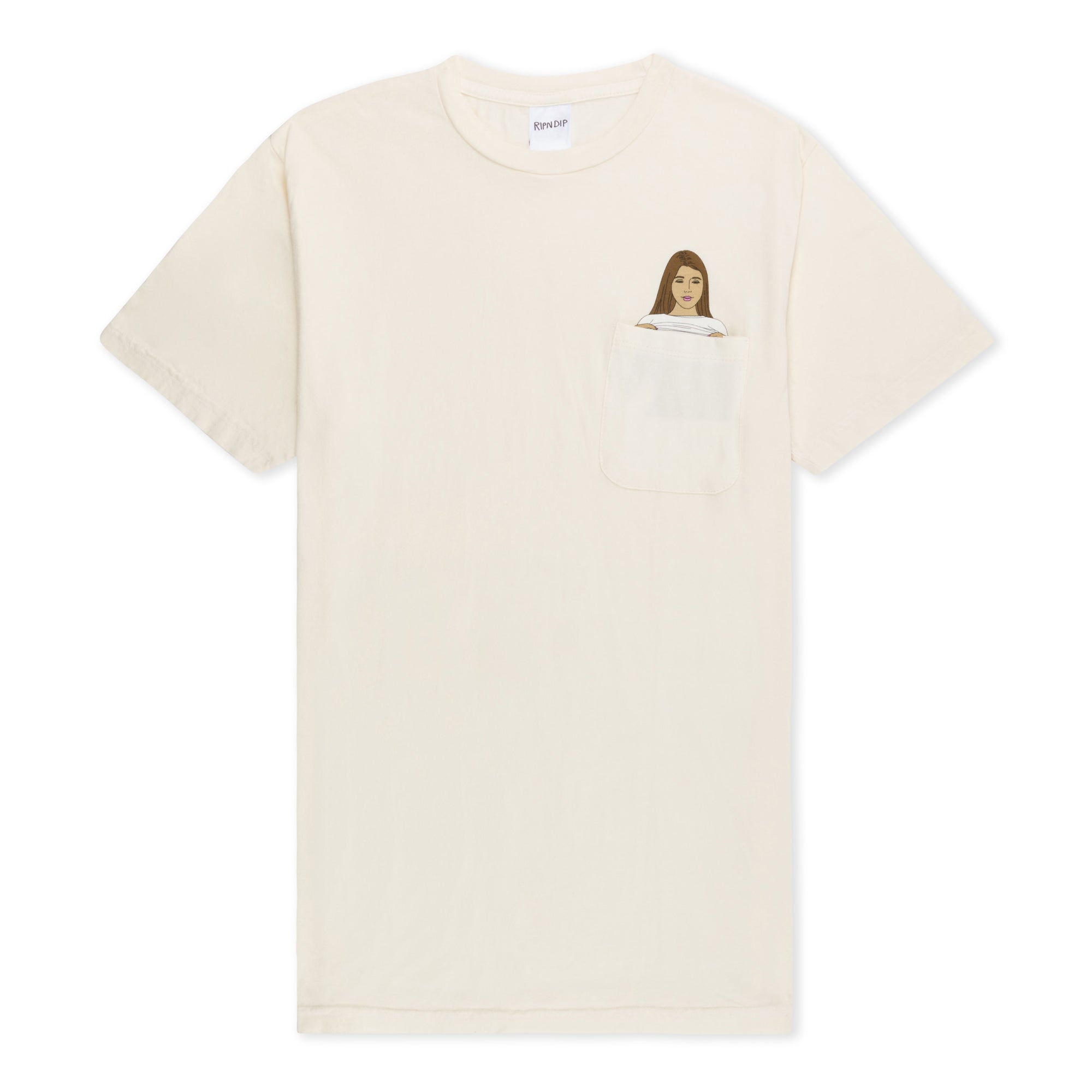 RIPNDIP Flashing Kittys Pocket Tee (Natural)