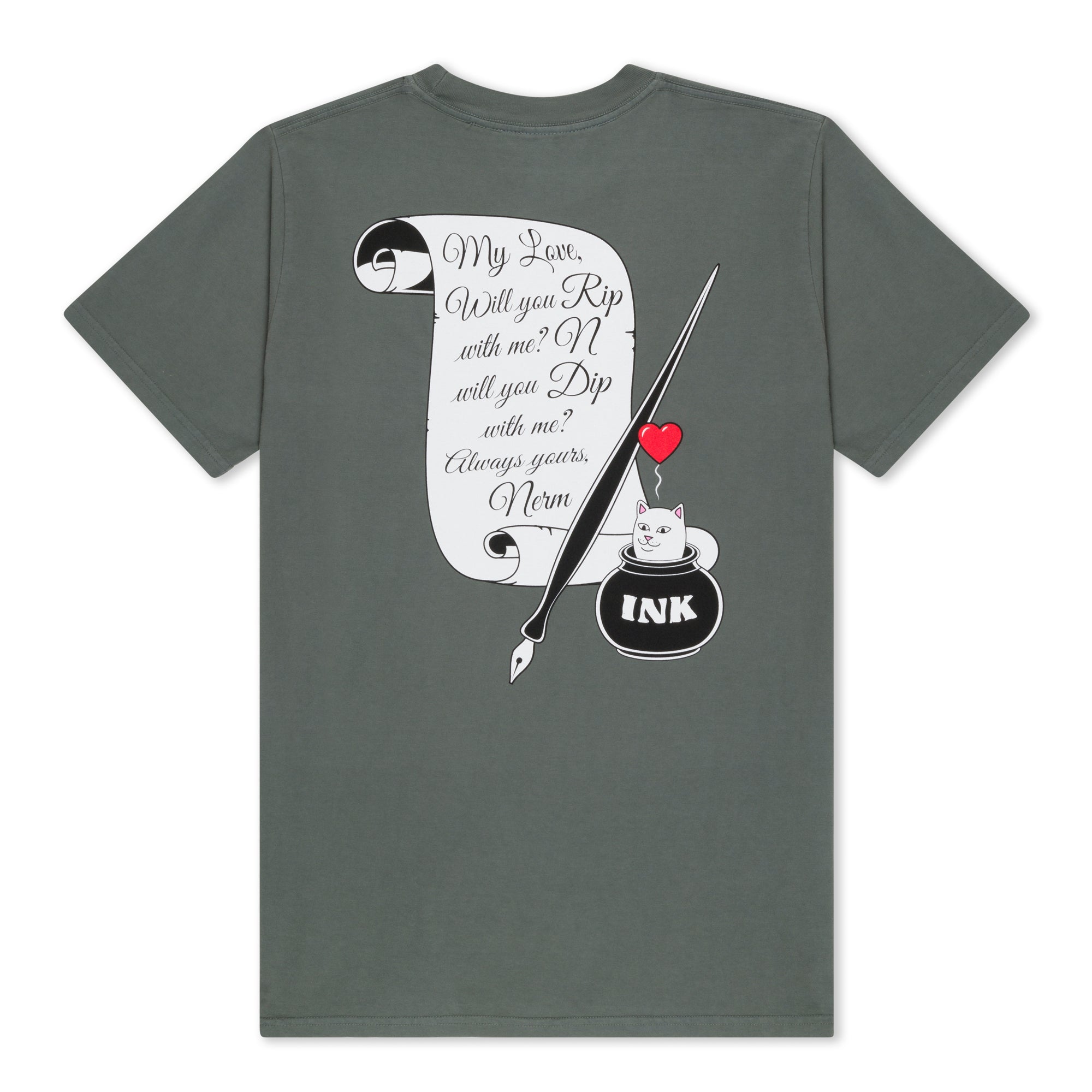 RIPNDIP ILY RIPNDIP Tee (Charcoal)