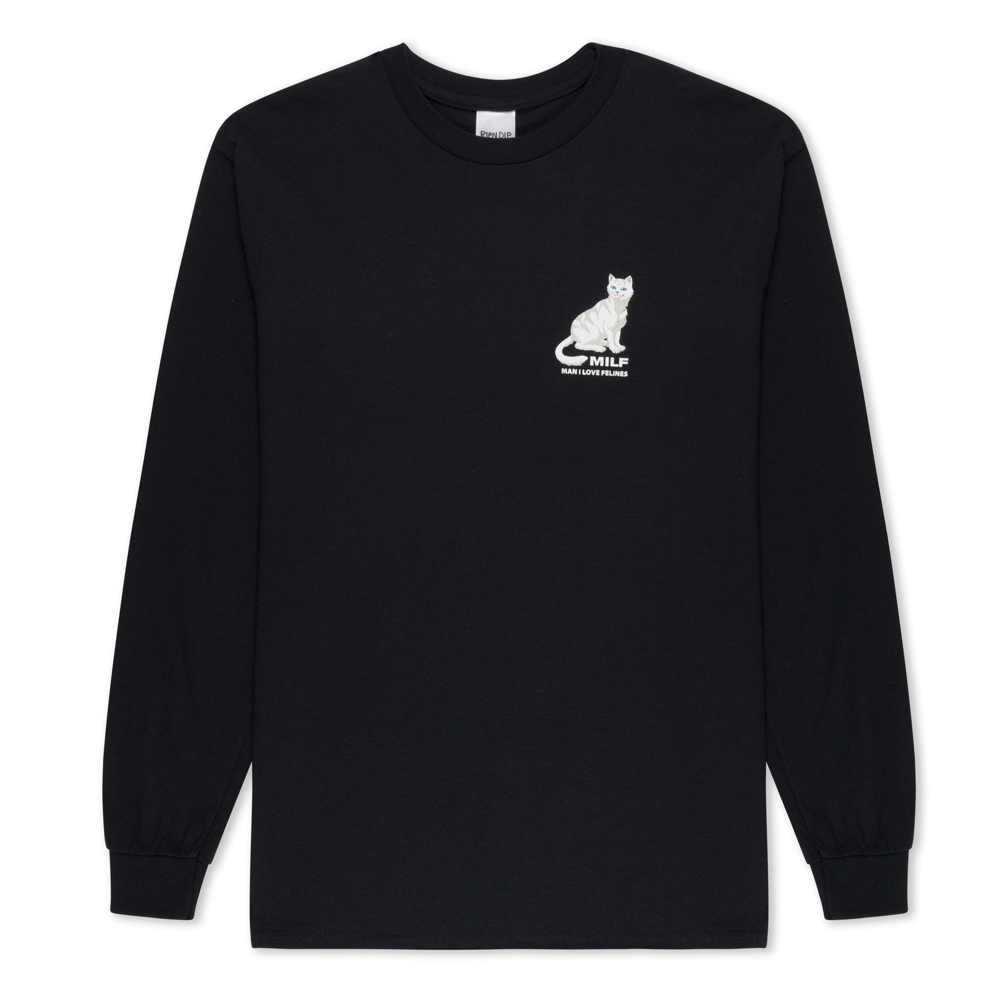 RIPNDIP Man I Love Felines Long Sleeve (Black)