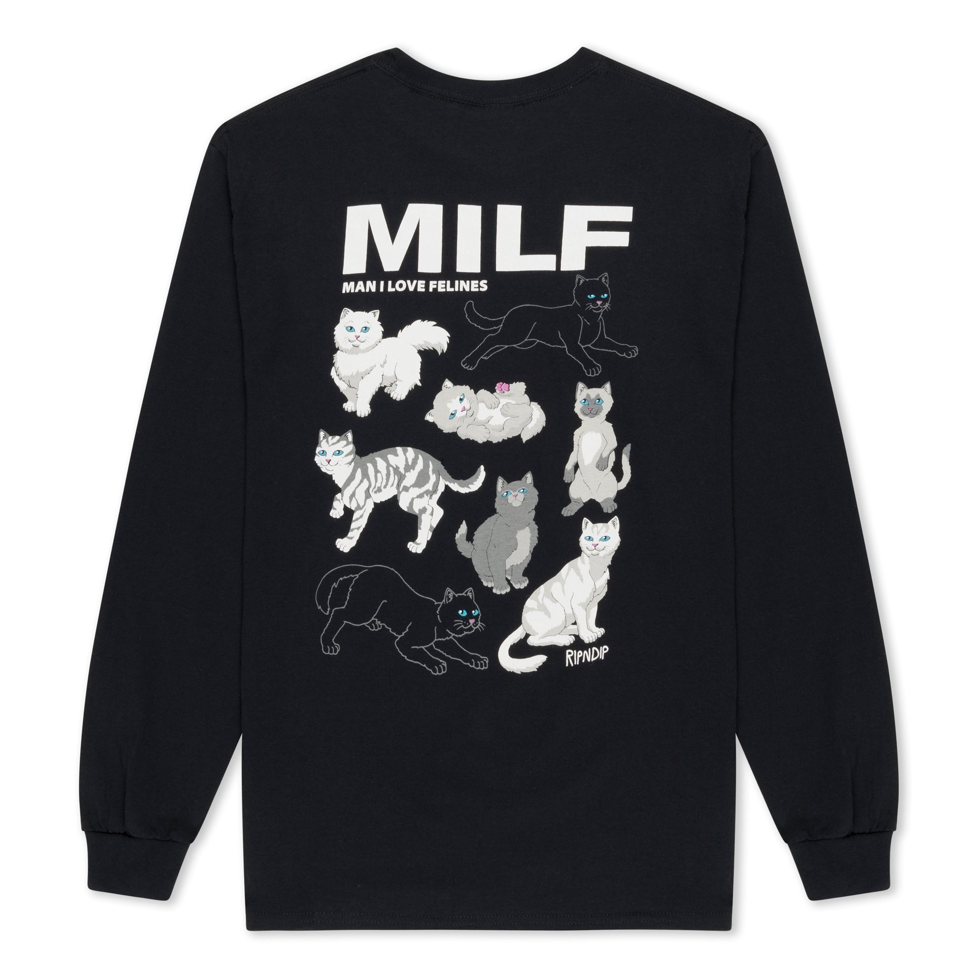 RIPNDIP Man I Love Felines Long Sleeve (Black)