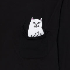 RIPNDIP Lord Nermal Cropped Pocket Tee Long Sleeve (Black)