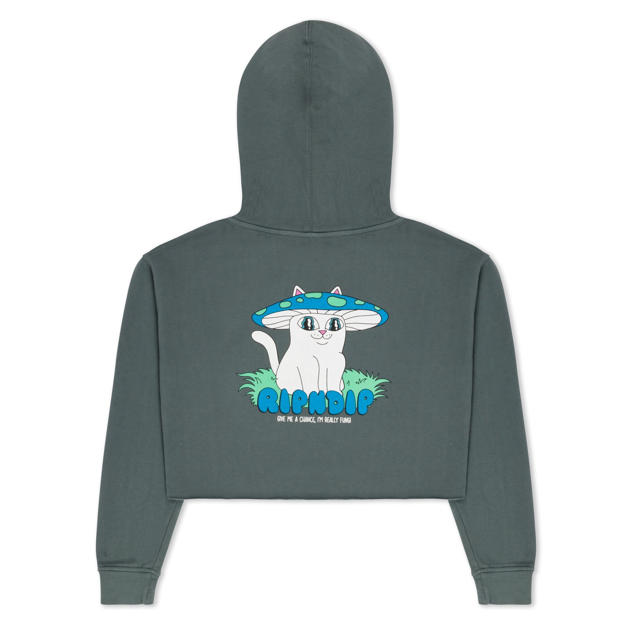 RIPNDIP Shroom Nerm Cropped Hoodie (Charcoal)