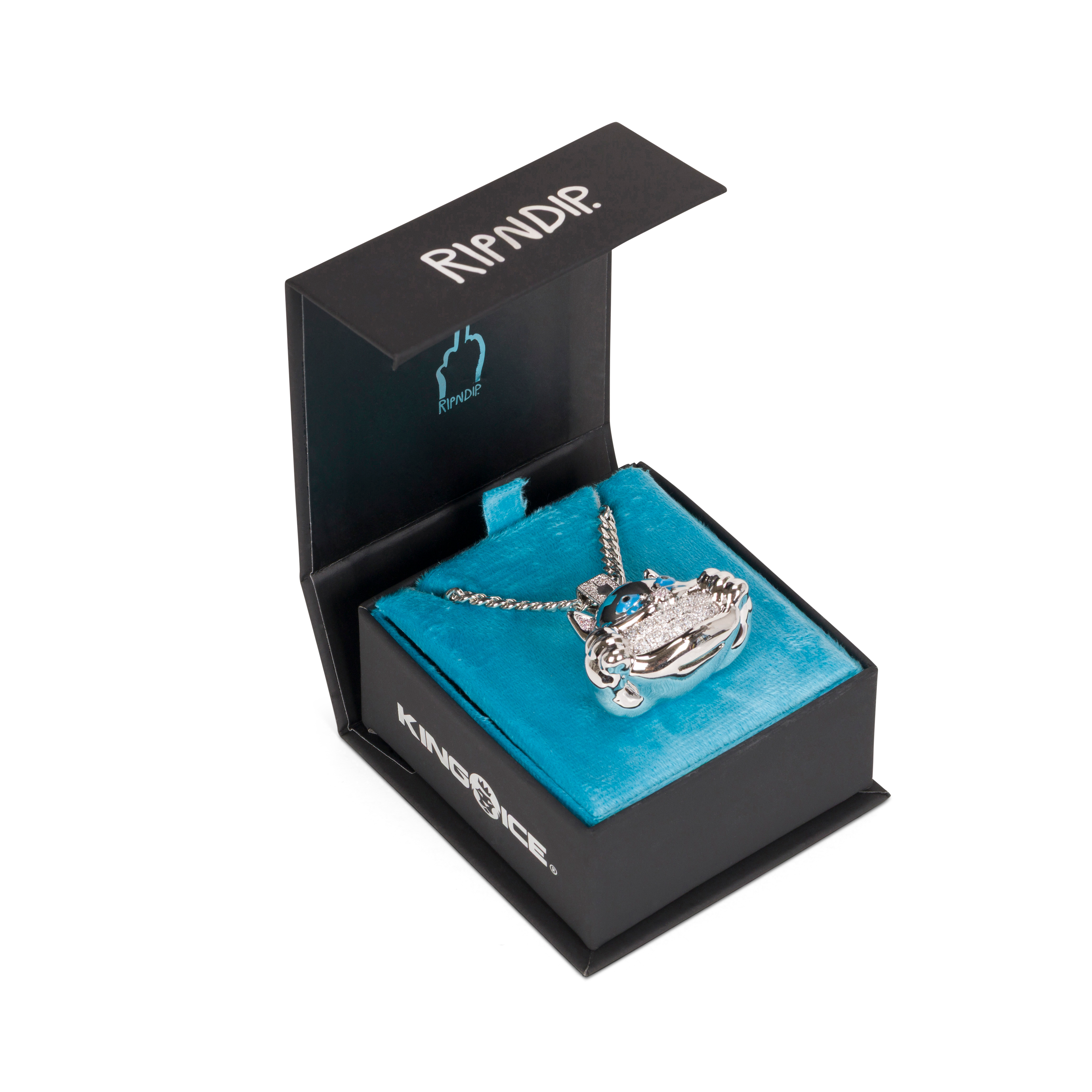 RIPNDIP Ripndip x King Ice Nermal Necklace (Silver)