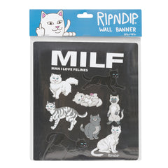 RIPNDIP Man I Love Felines Wall Banner (Black)