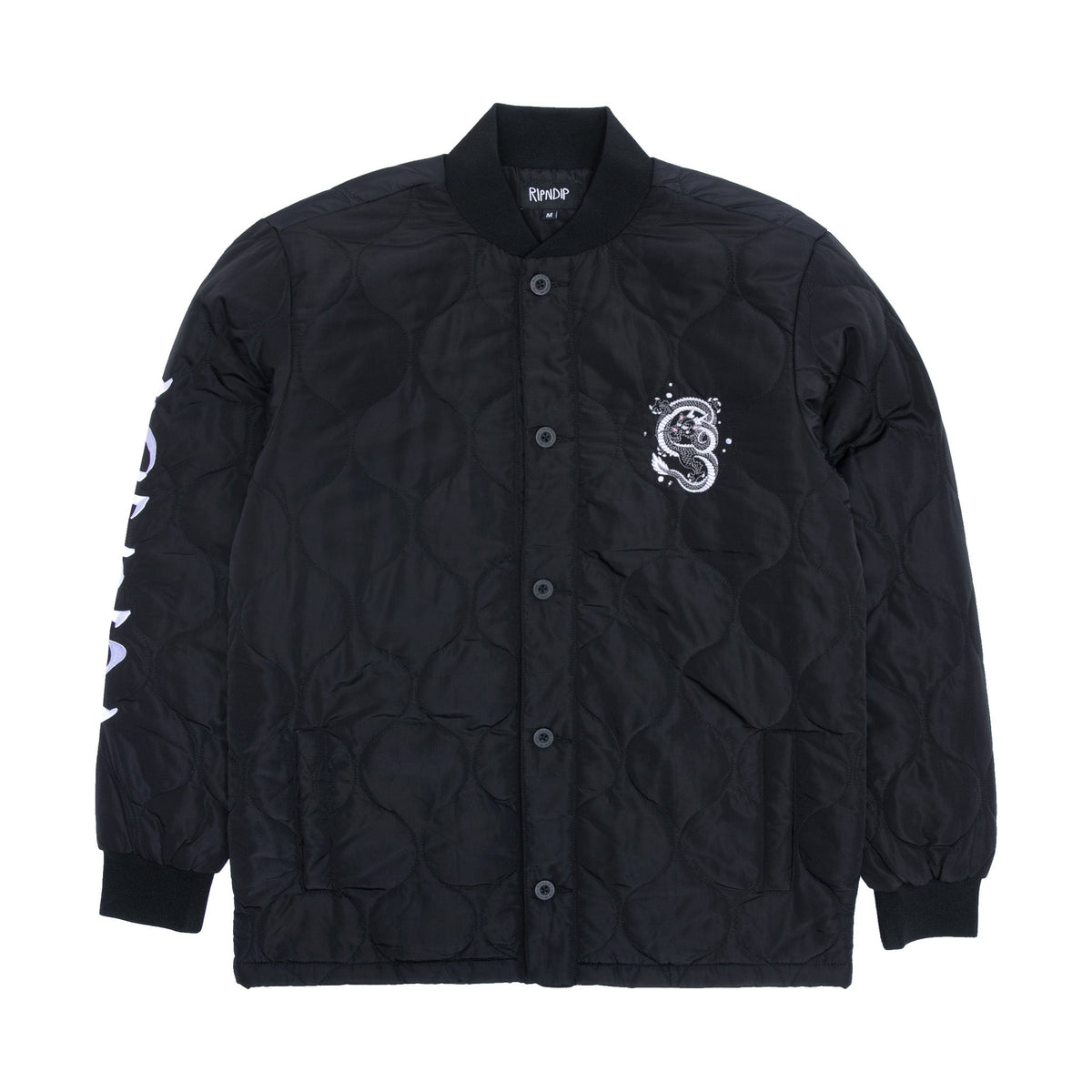 RIPNDIP Mystic Jerm Quilted Bomber Jacket (Black)