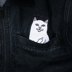 RIPNDIP La Brea Peeking Nermal Work Jacket (Black Washed Denim)