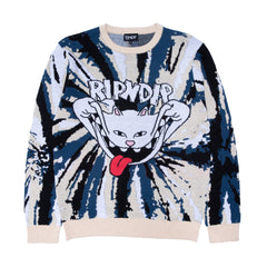 RIPNDIP Big Smile Knit Sweater (Cream/Navy)