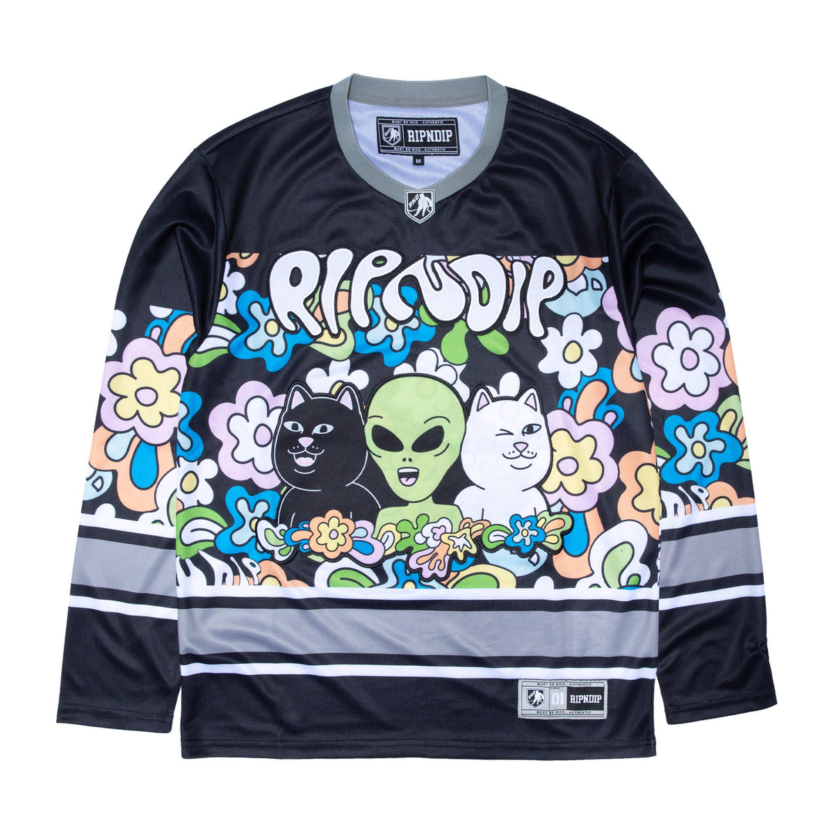 RIPNDIP Flower Child Hockey Jersey (Black)