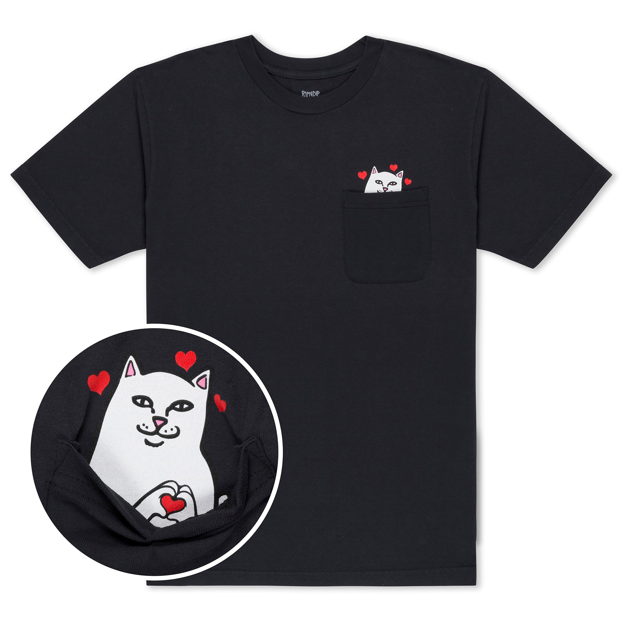 RIPNDIP Nermal Loves Pocket Tee (Charcoal)
