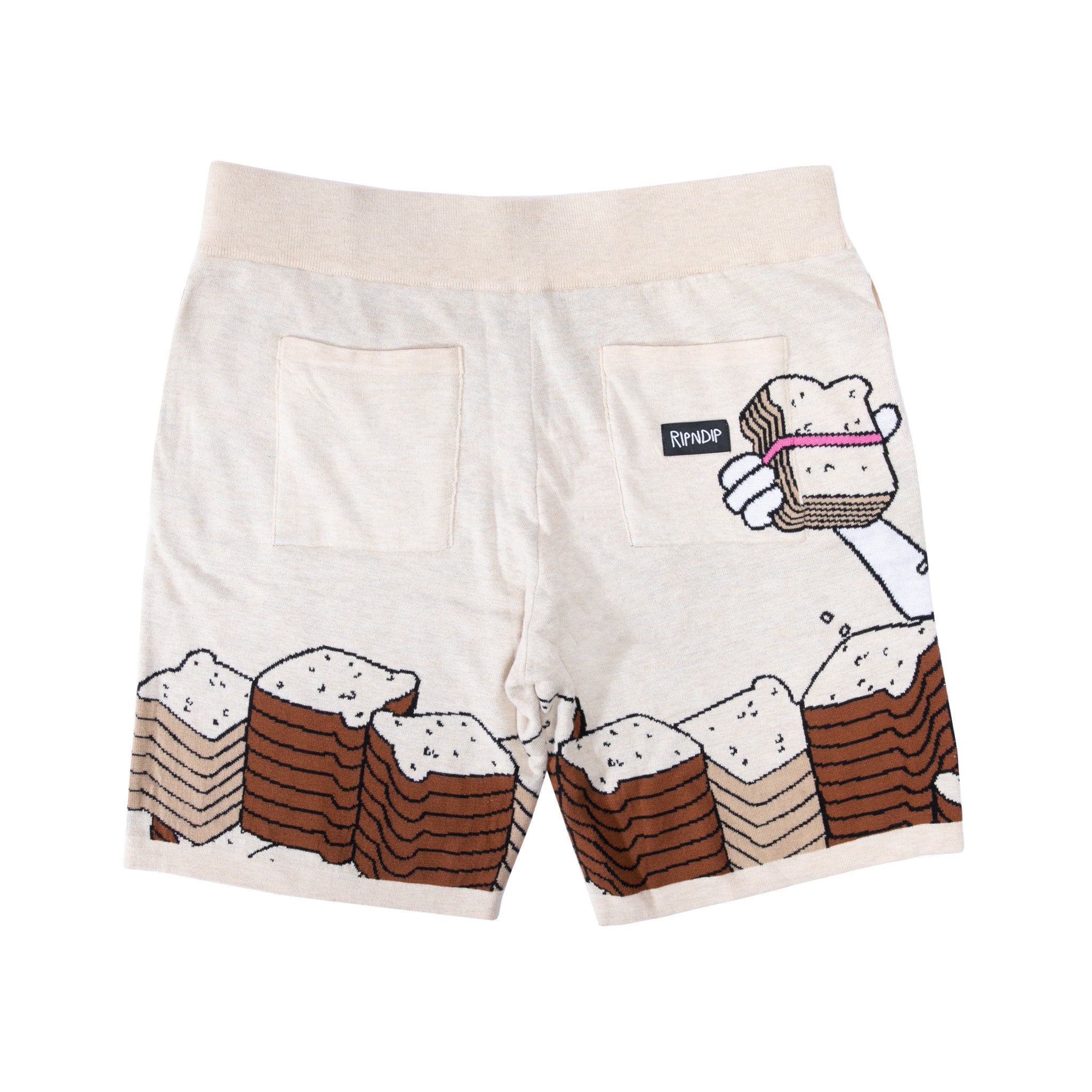 RIPNDIP Lets Get this Bread Knit Shorts (Natural)