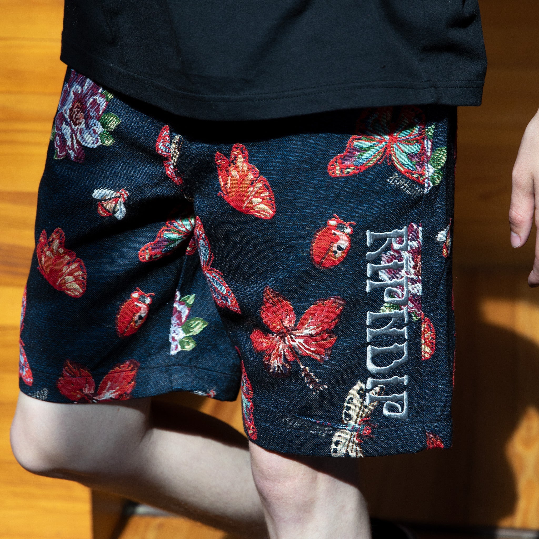 RIPNDIP Monarch Butterfly Shorts (Black)