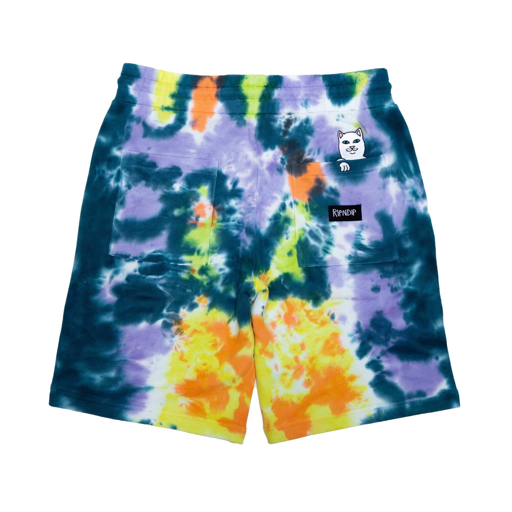 RipNDip Peek A Nermal Sweat Shorts (Multi Tie Dye)