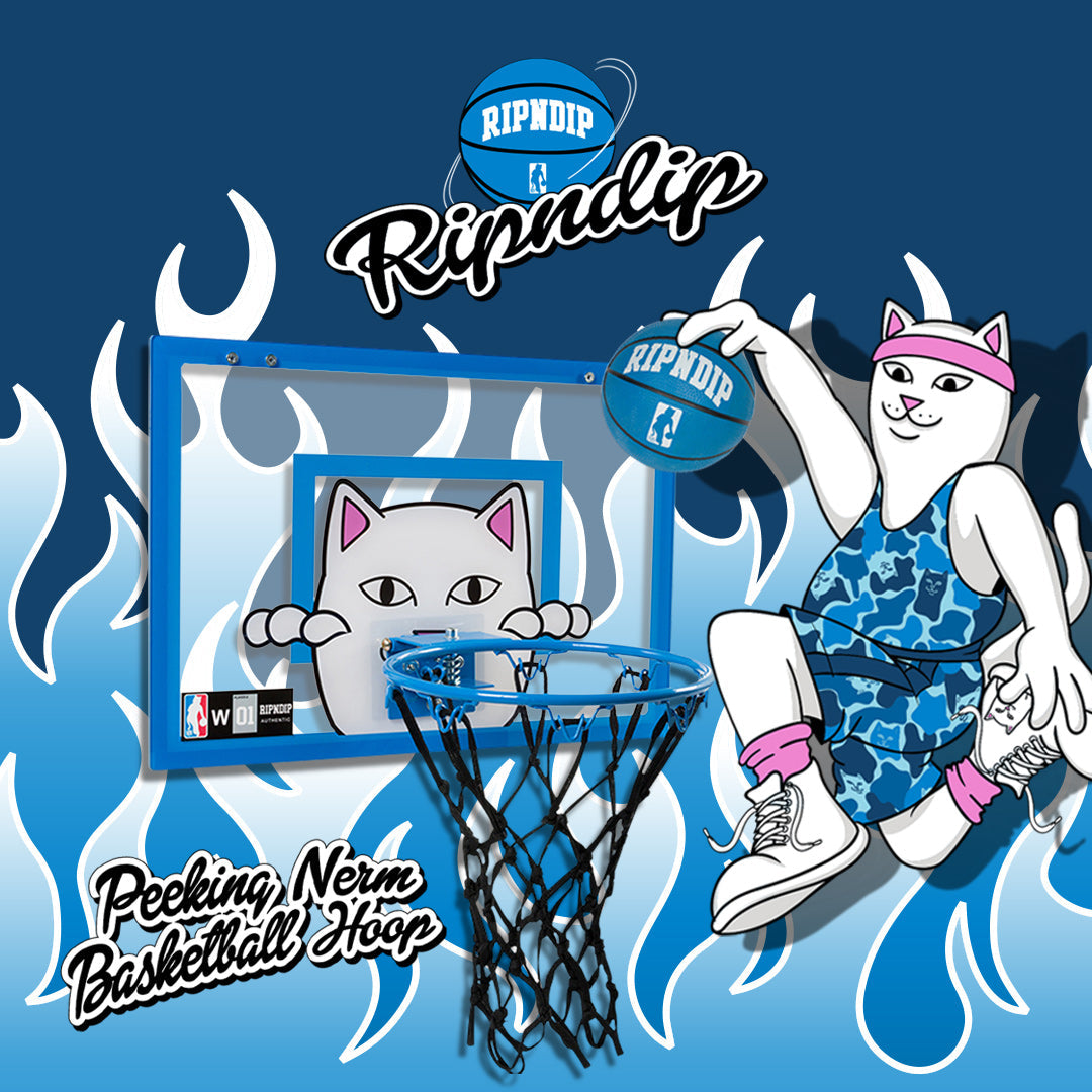 RIPNDIP Peeking Nermal Hanging Basketball Set (Blue)