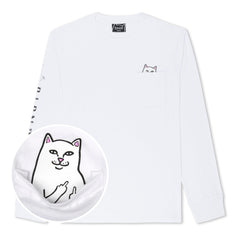 RIPNDIP Lord Nermal L/S Pocket Tee (White)