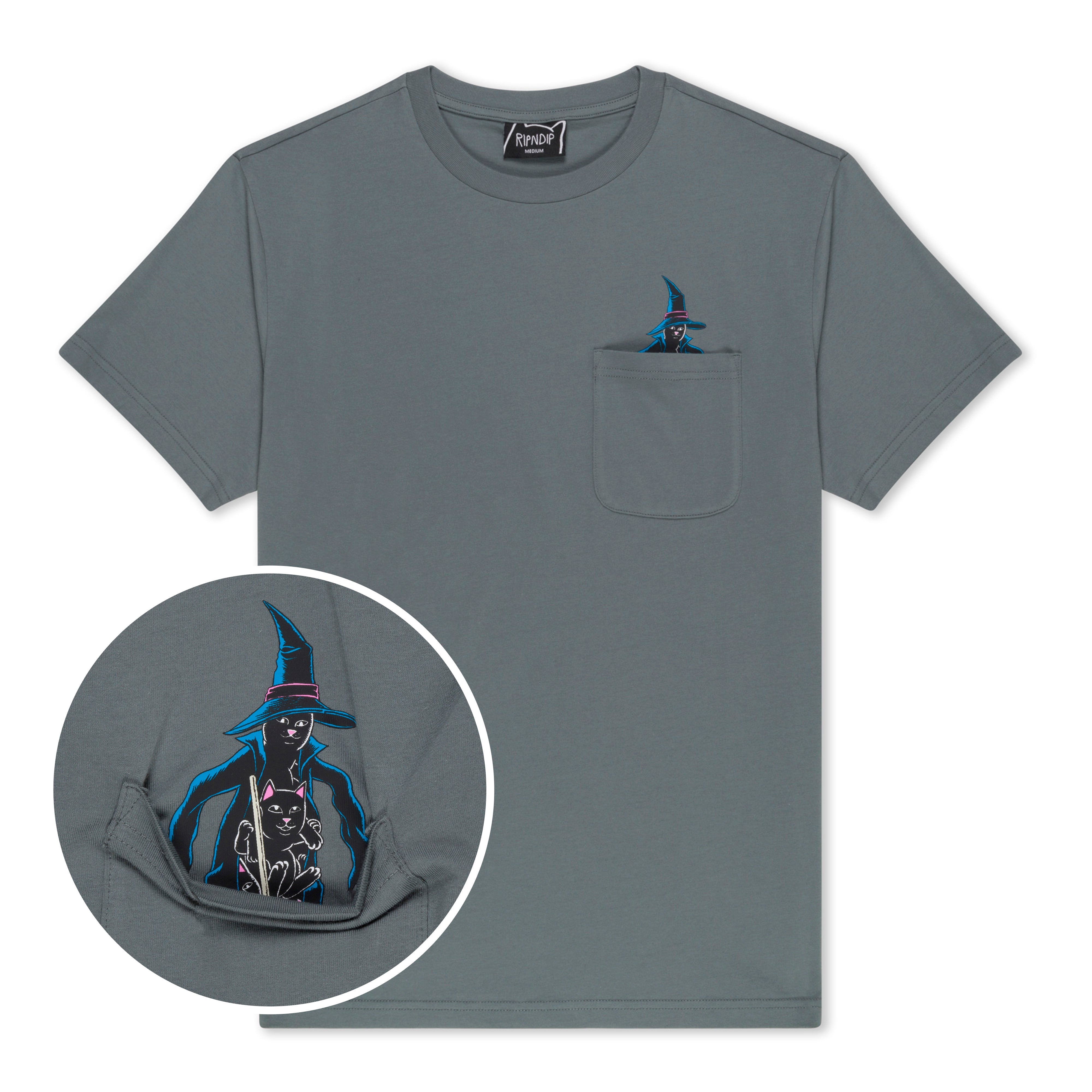 RIPNDIP Jermie Witch Pocket Tee (Charcoal)