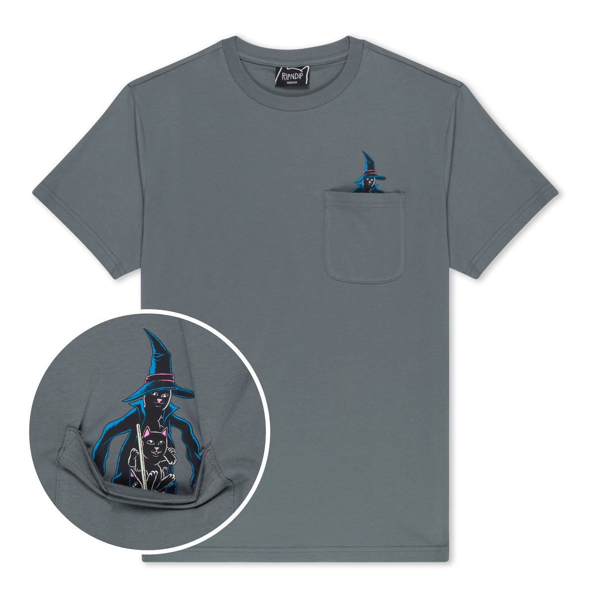 RIPNDIP Jermie Witch Pocket Tee (Charcoal)
