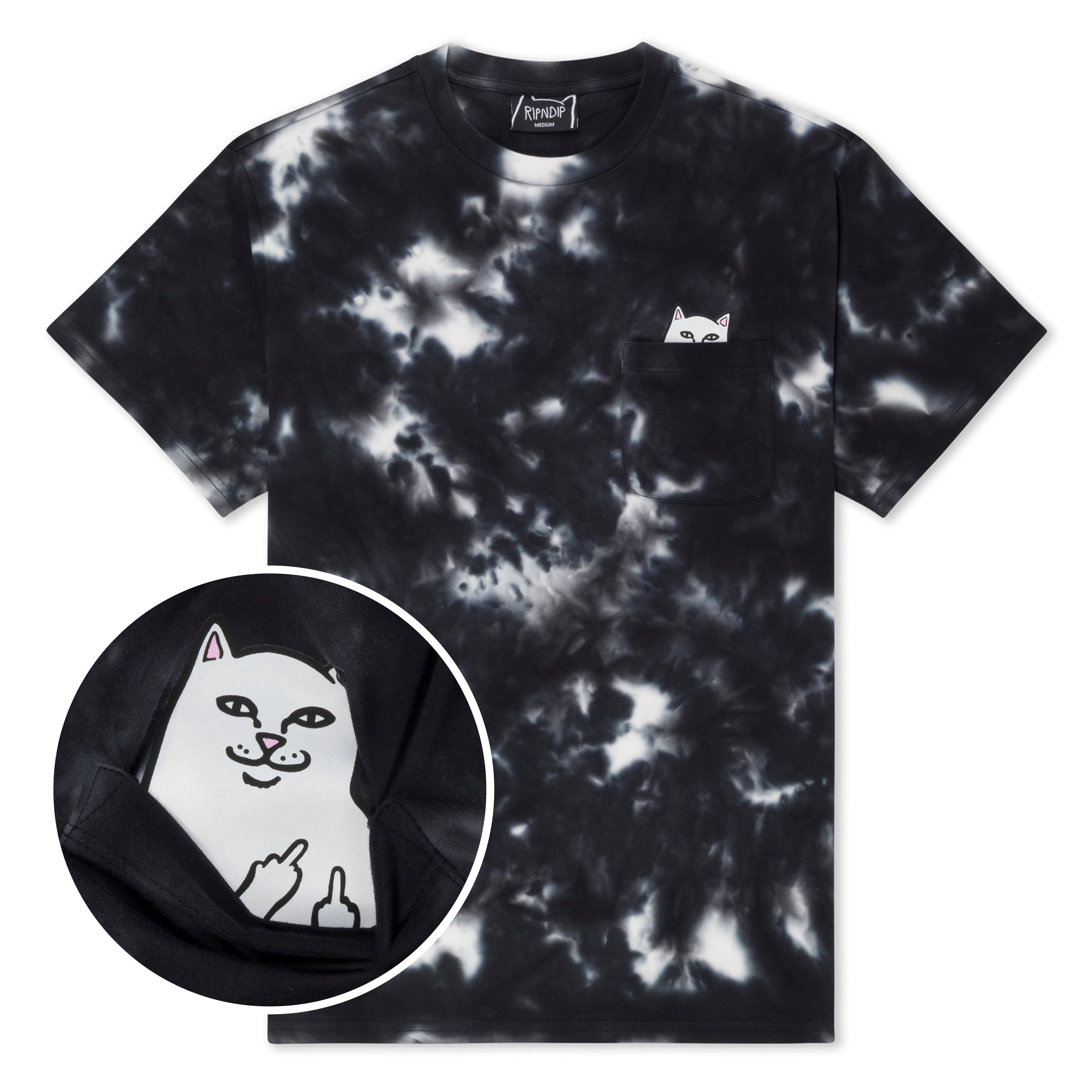 RIPNDIP Lord Nermal Pocket Tee (Black Lightning Wash)