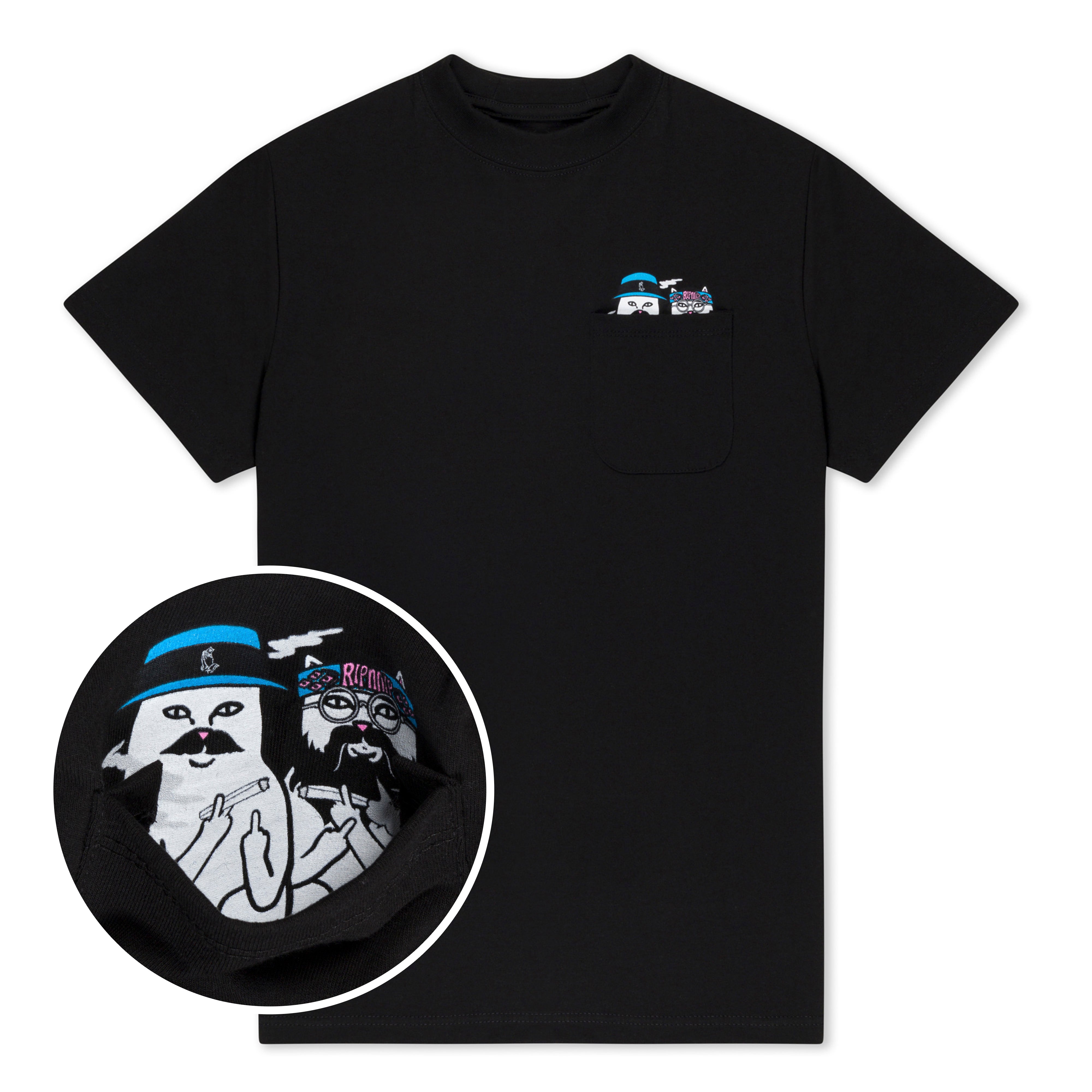 RIPNDIP Cheech and Nerm Pocket Tee (Black)