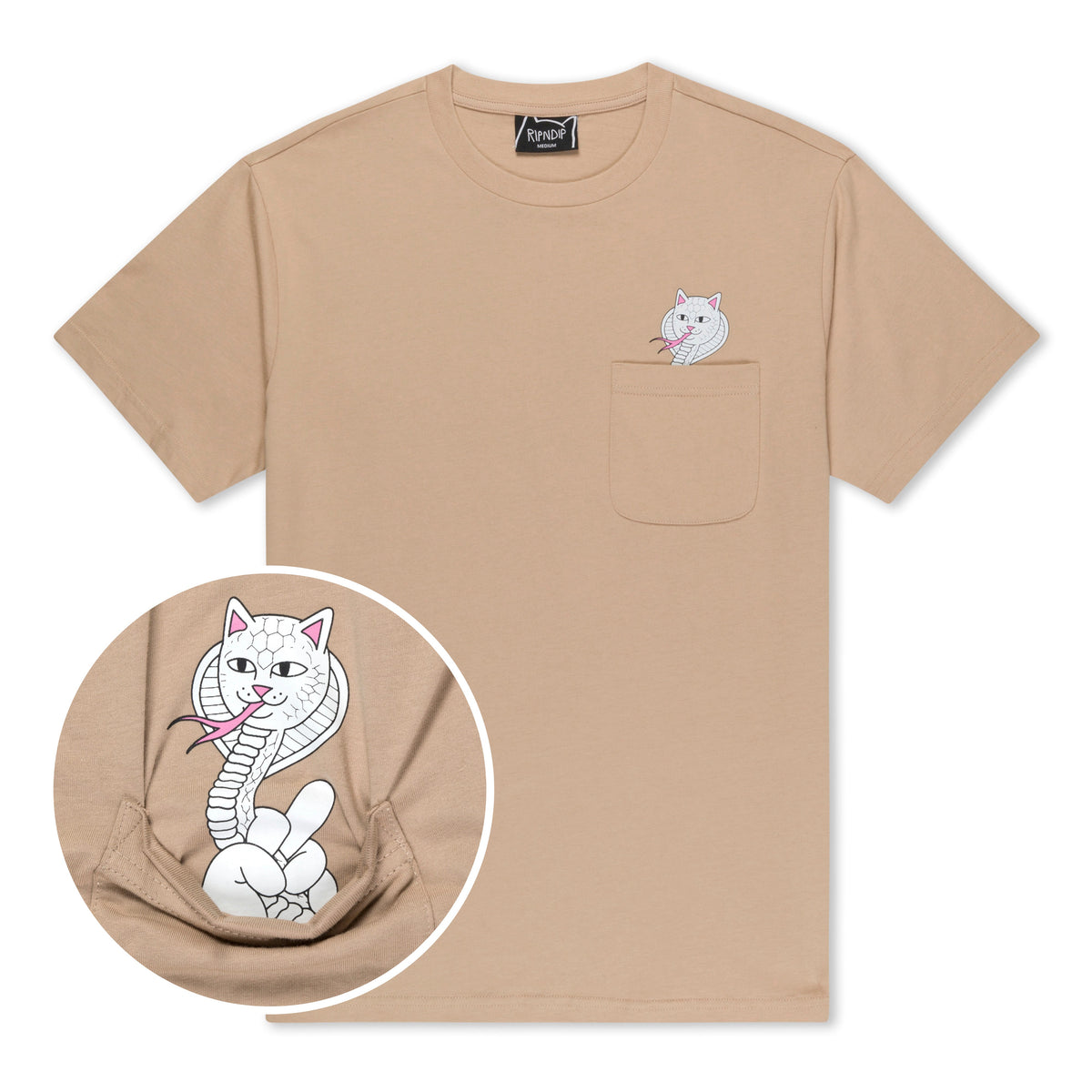 RIPNDIP Cobra Nerm Pocket Tee (Almond)