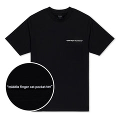 RIPNDIP Middle Finger Cat Pocket Tee (Black)