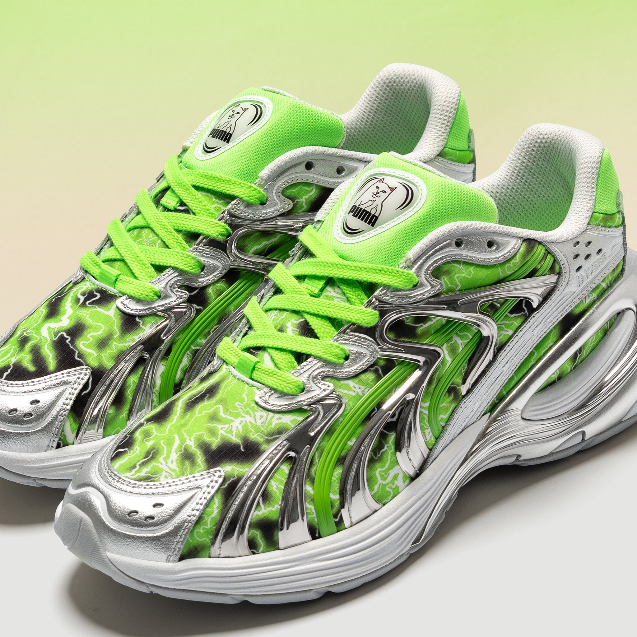 RIPNDIP Inverse (Puma Silver-Fluro Green Pes)