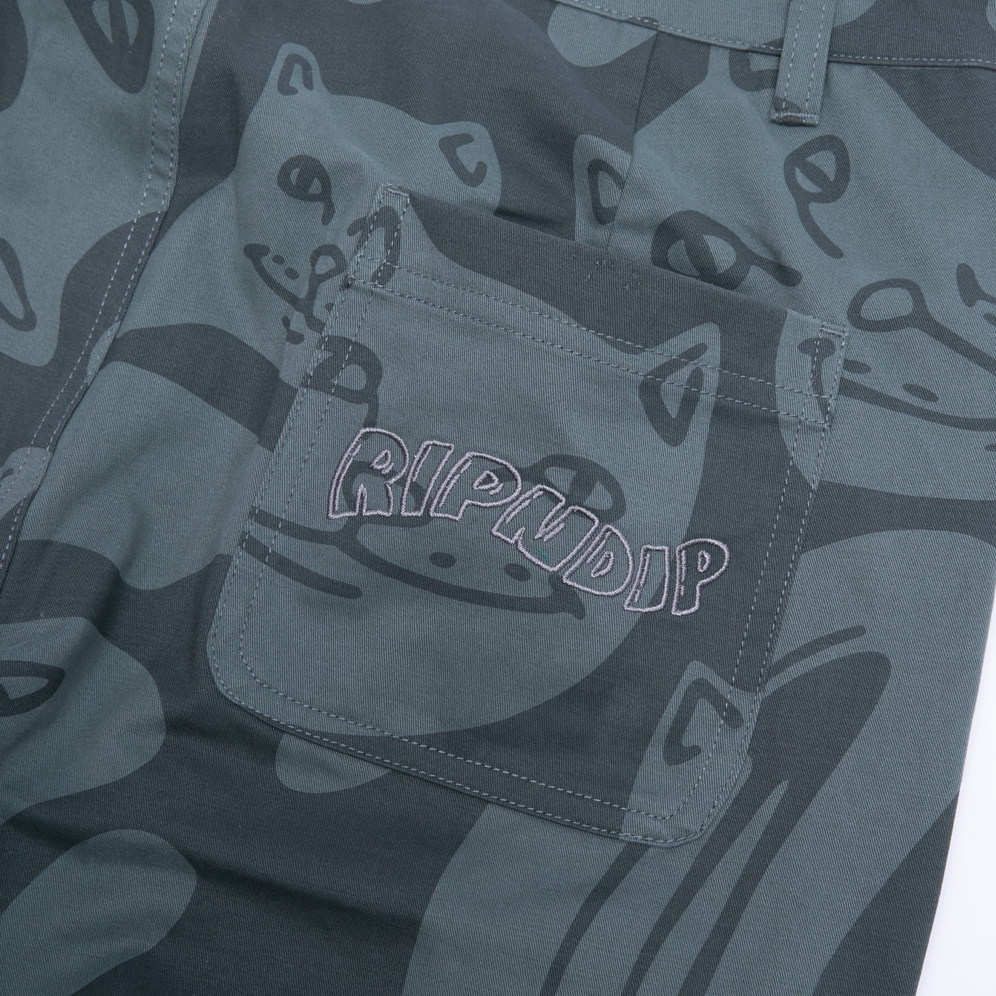 RIPNDIP Many Faces Twill Pants (Charcoal)