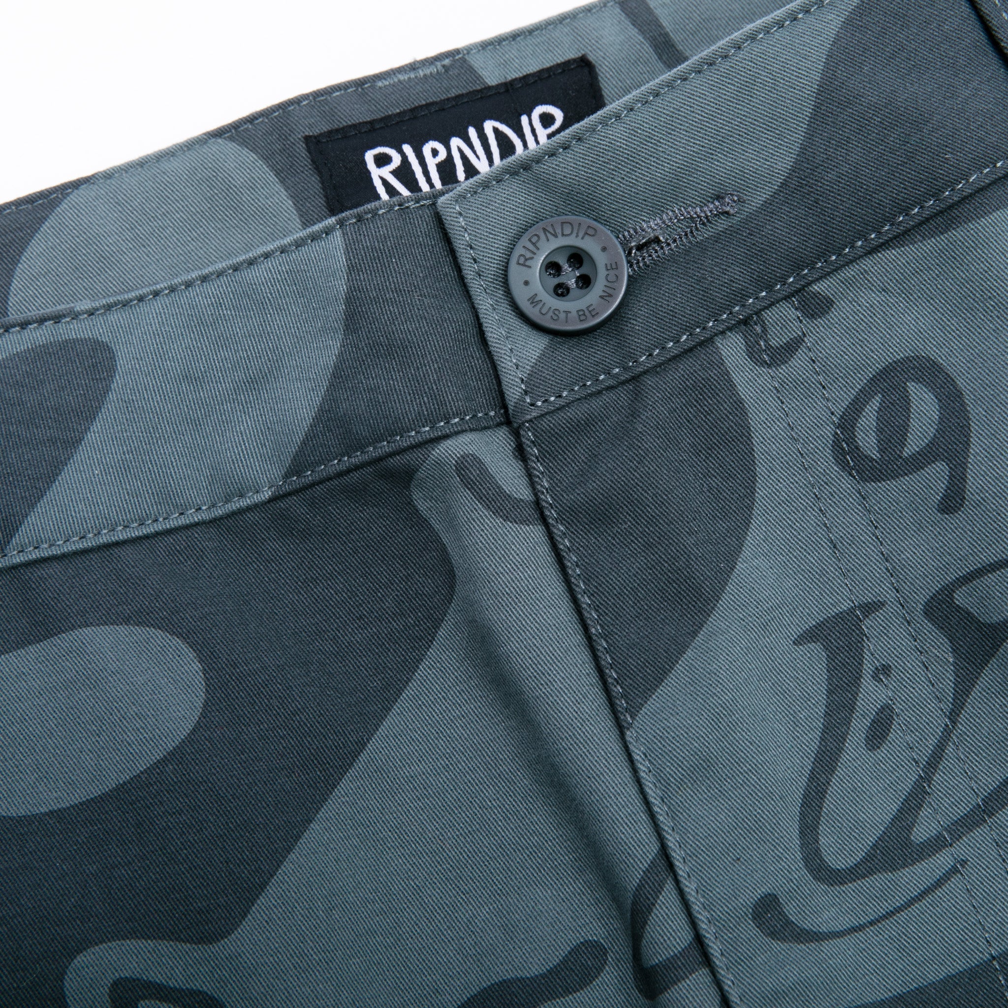 RIPNDIP Many Faces Twill Pants (Charcoal)