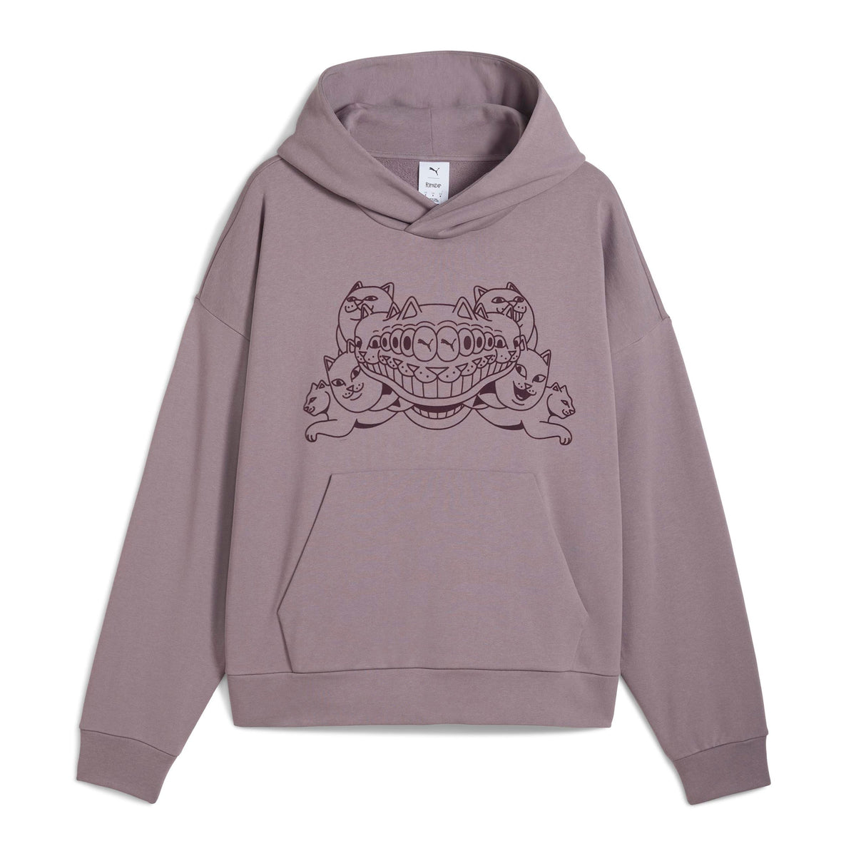 RIPNDIP PUMA X RIPNDIP Boxy Graphic Hoodie (Plum Jam)