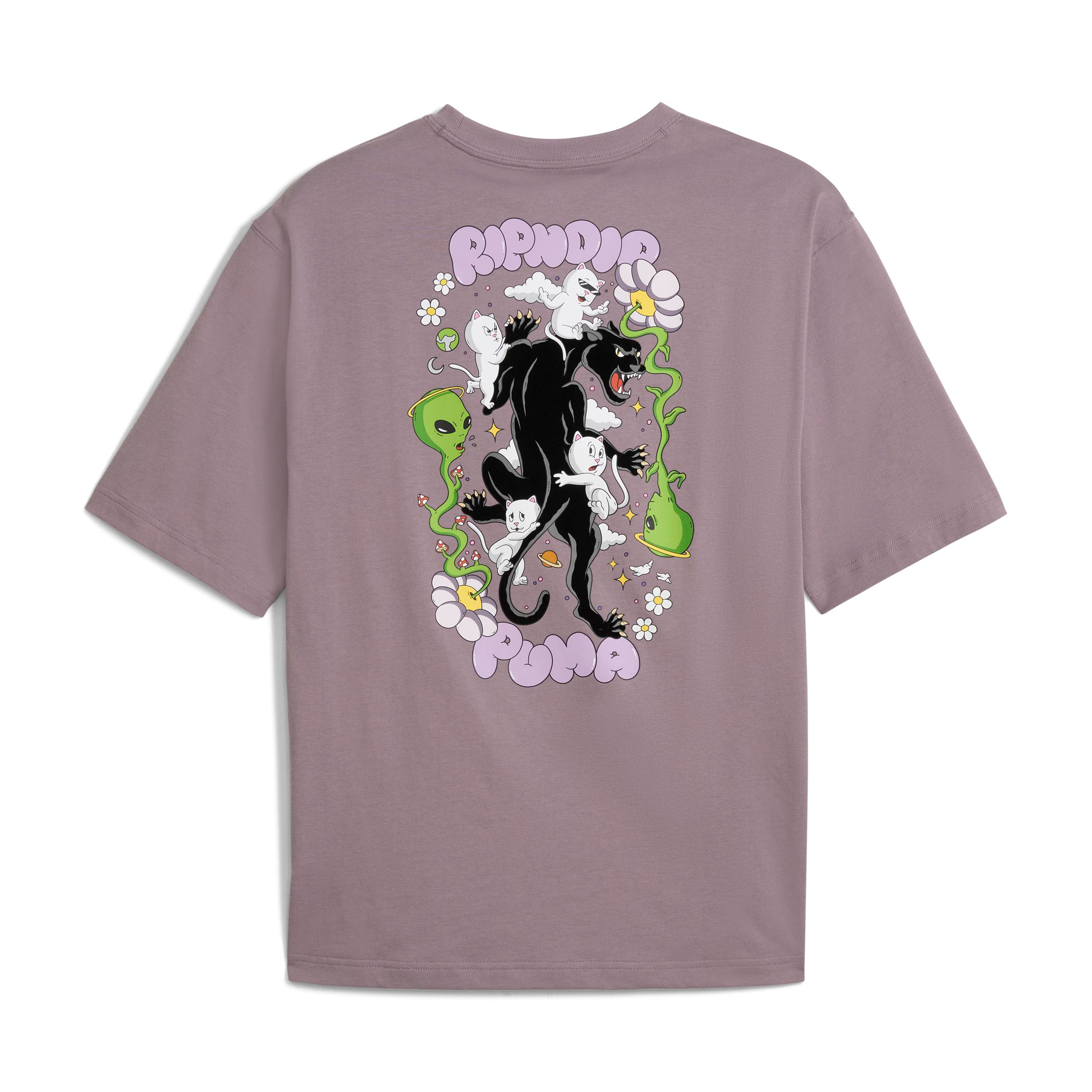 RIPNDIP PUMA X RIPNDIP Boxy Graphic Tee (Plum Jam)