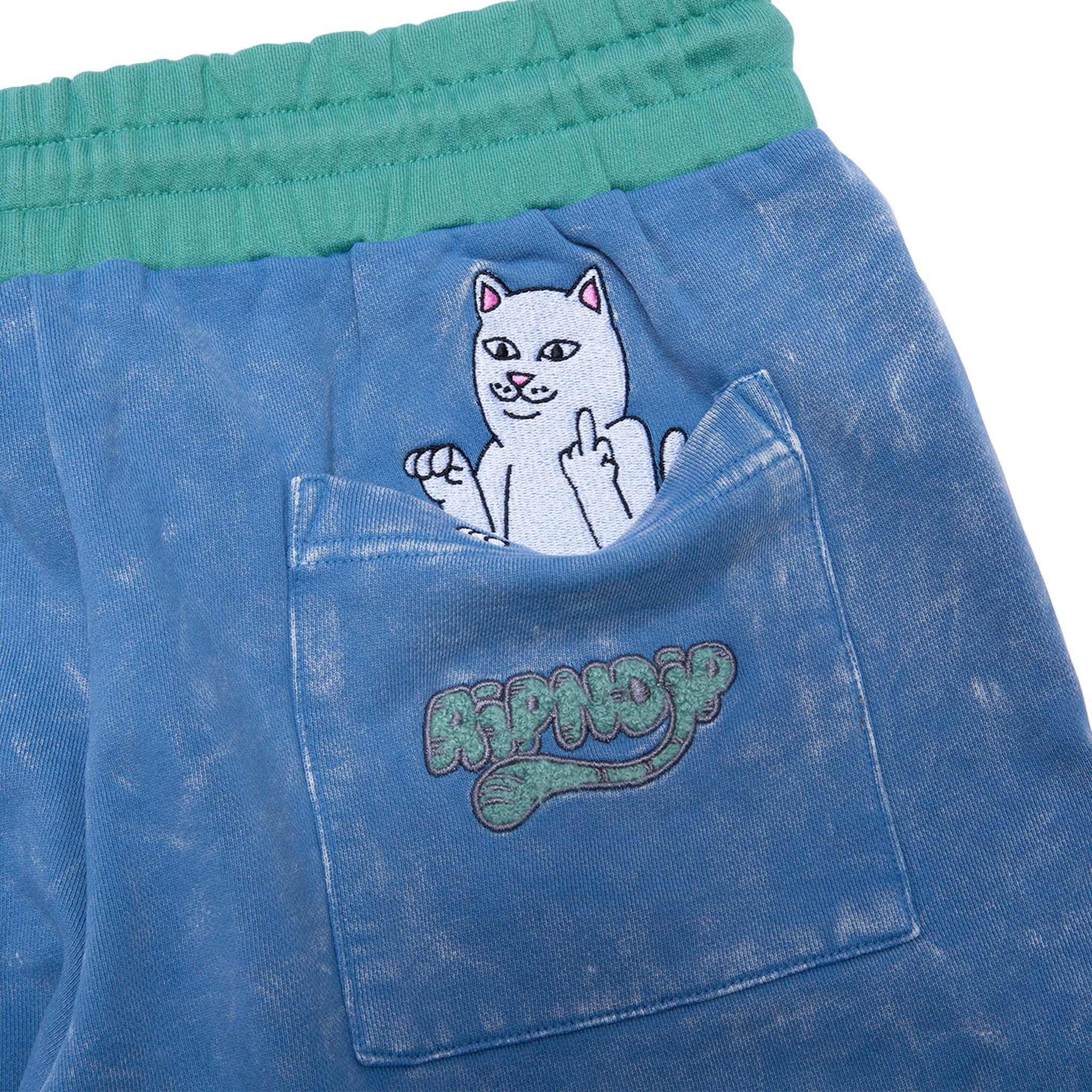 RIPNDIP Ripntail Sweatshorts (Blue Mineral Wash)