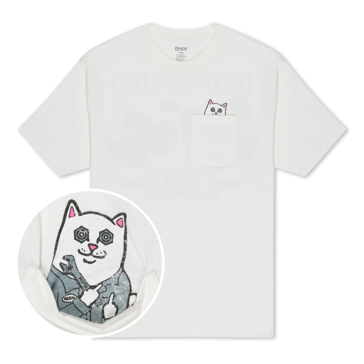 RIPNDIP Nut Then Bolt Pocket Tee (Bone)