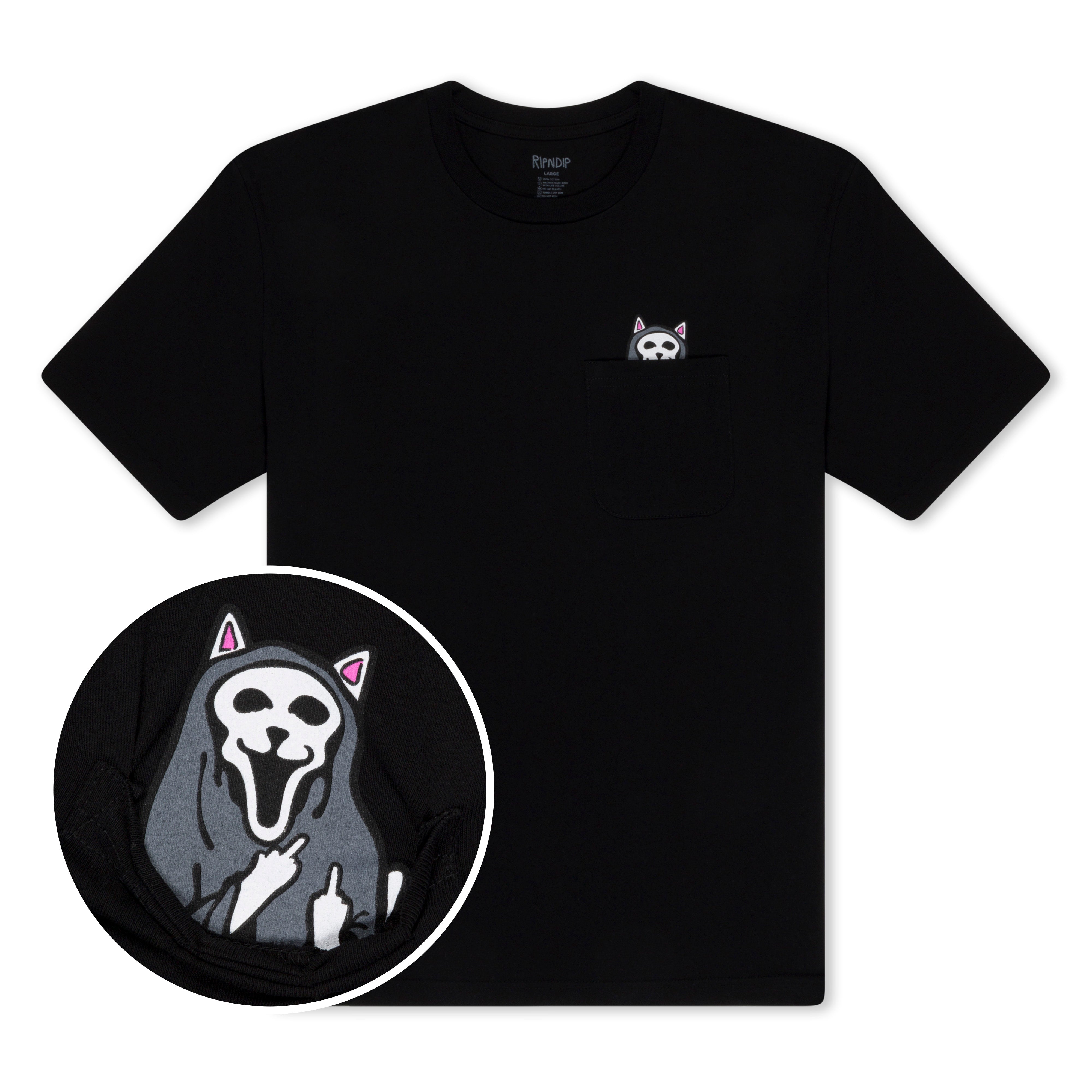 RIPNDIP Trick Or Treat Lord Nermal Pocket Tee (Black)