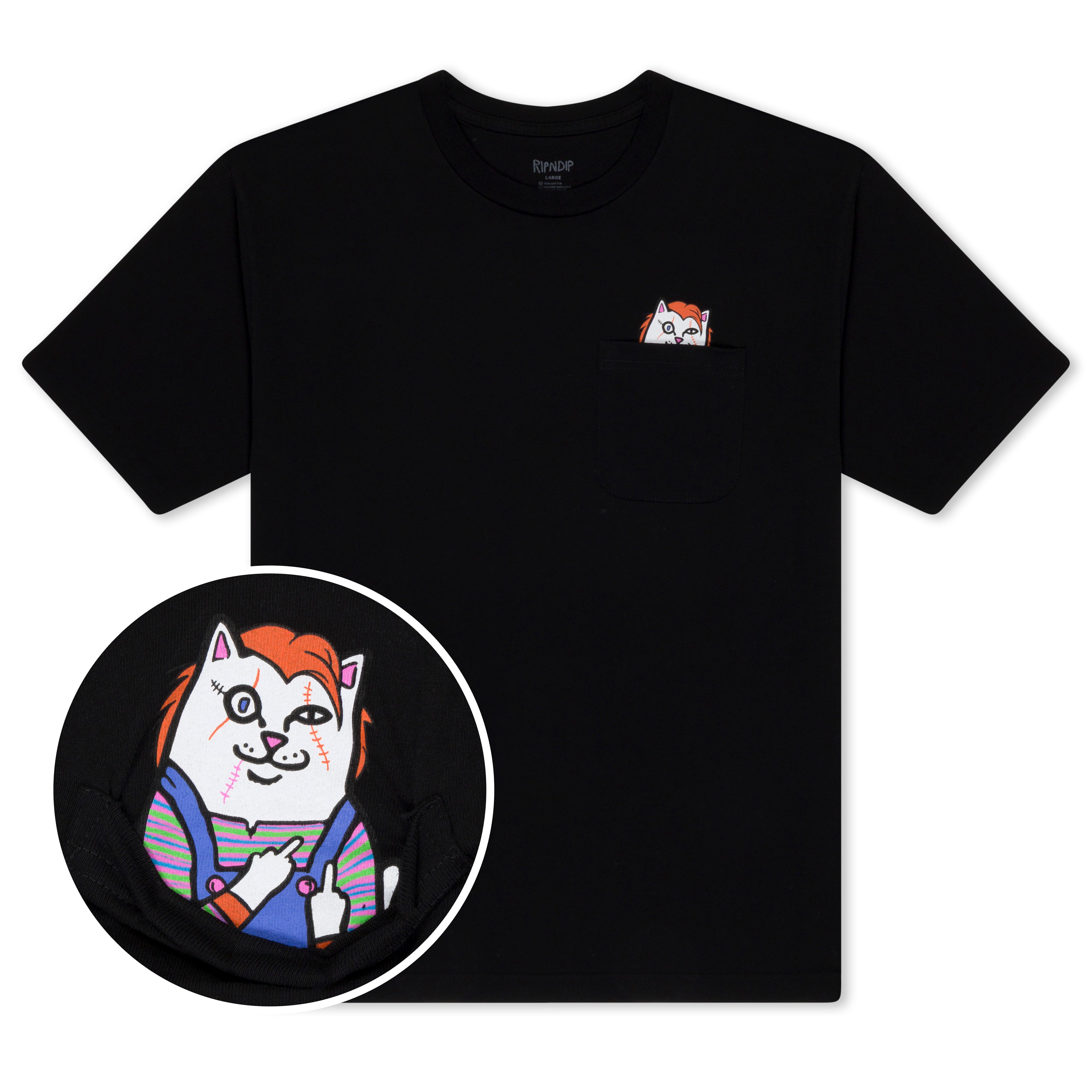 RIPNDIP Childs Play Lord Nermal Pocket Tee (Black)