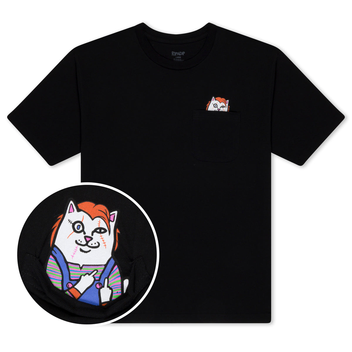 RIPNDIP Childs Play Lord Nermal Pocket Tee (Black)