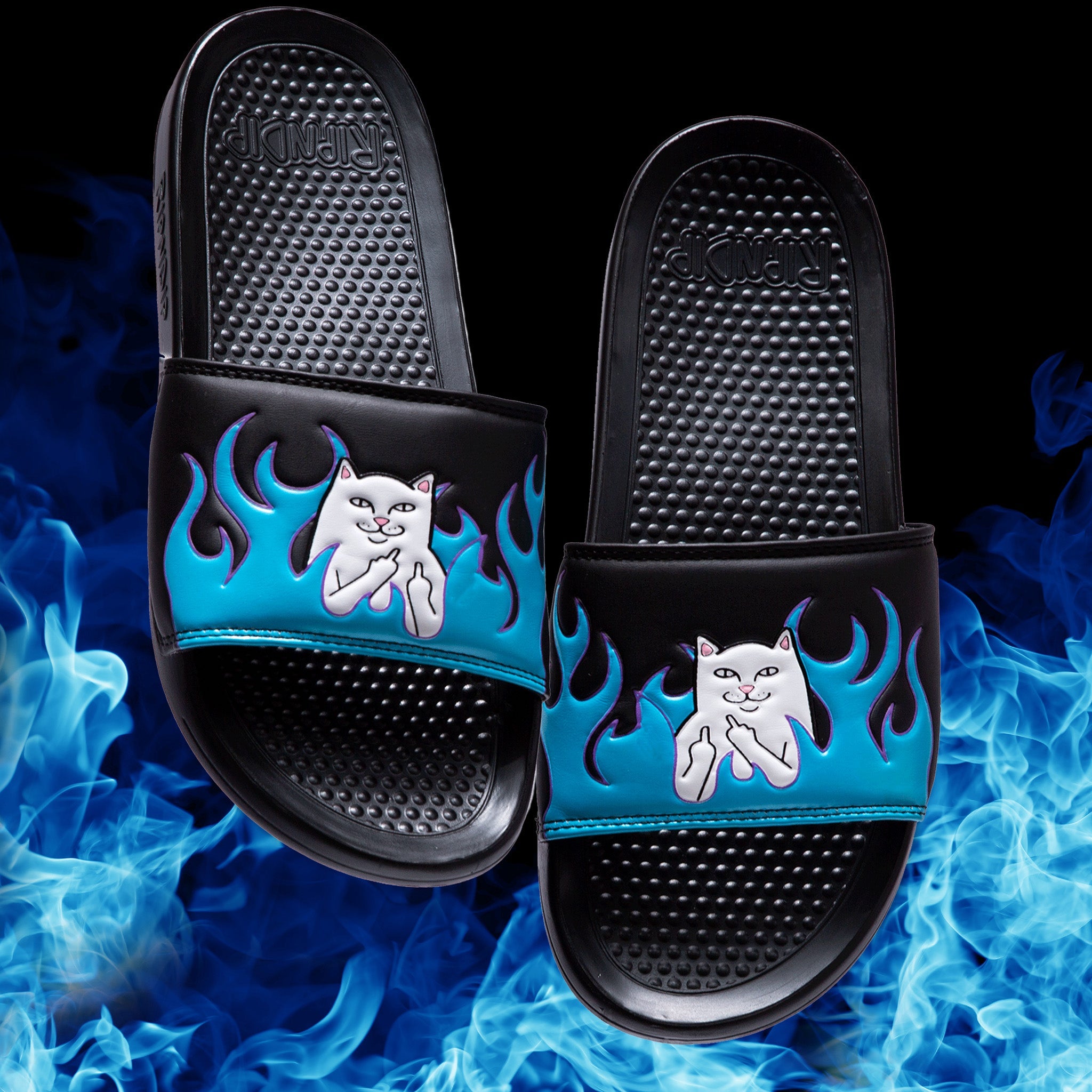 343959 Welcome to Heck Slides (Black/Blue)