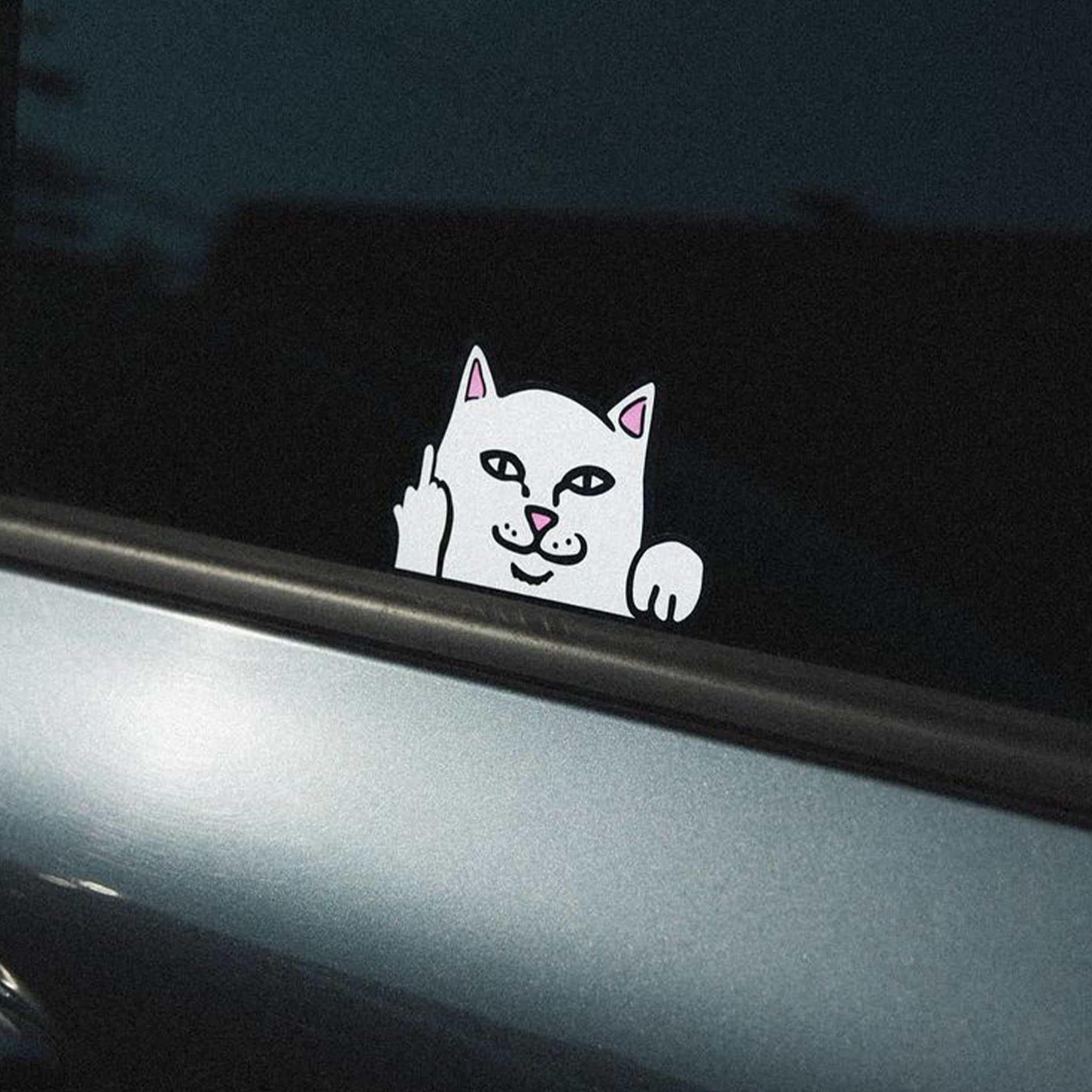 RIPNDIP Peeking Nermal Car Sticker Pack (White)